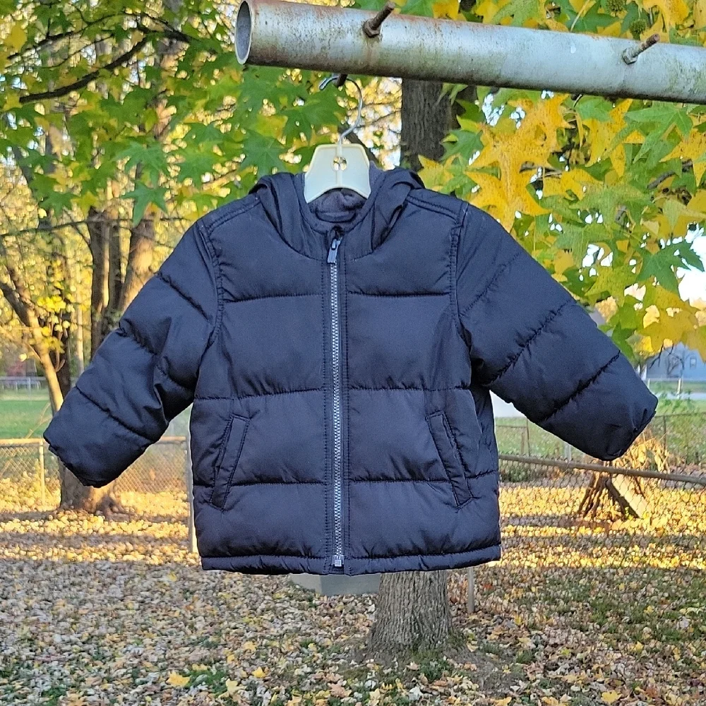 NEW Old Navy Water-Resistant Unisex Puffer Jacket Coat with Hood for Toddlers